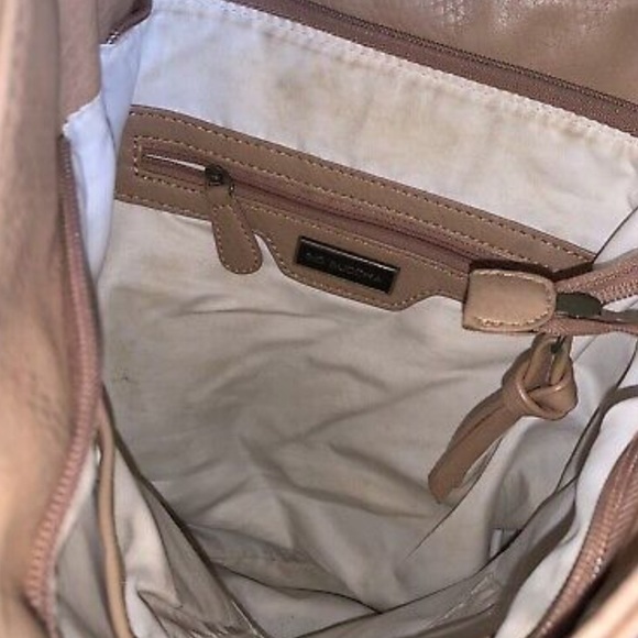 Big Buddha Baxter Slouch Hobo Bag Purse Vegan Leather Studs Boho Tan Large - Picture 5 of 8